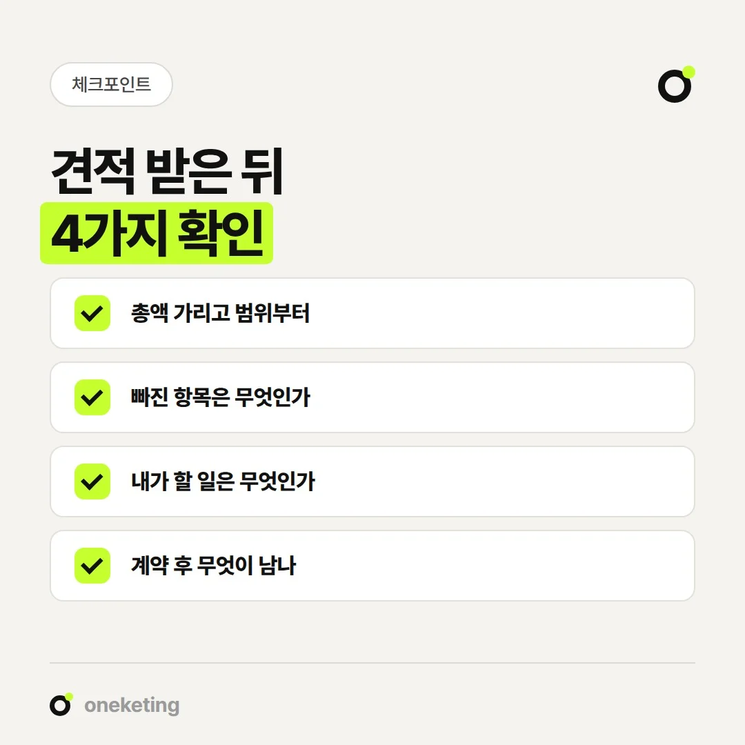 블로그 대행 견적을 받았다면 계약 전에 확인할 네 가지입니다.