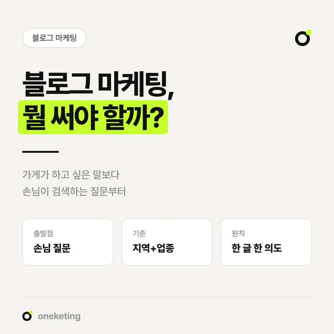 가게 블로그 글 주제를 손님 질문에서 뽑는 방법을 정리했습니다.