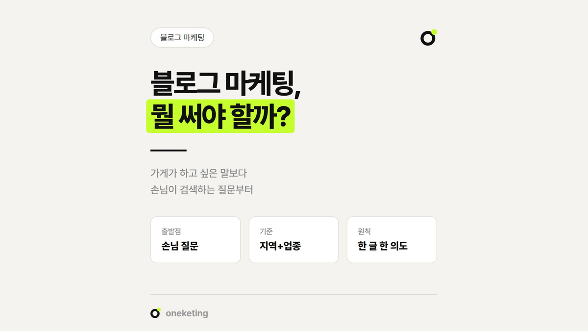 가게 블로그 글 주제를 손님 질문에서 뽑는 방법을 정리했습니다.