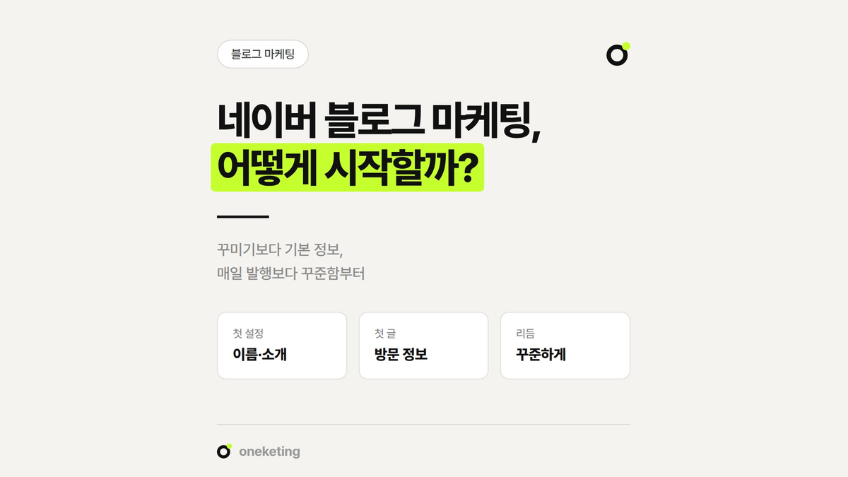 가게용 네이버 블로그를 처음 열 때 설정부터 첫 글까지 순서를 정리했습니다.